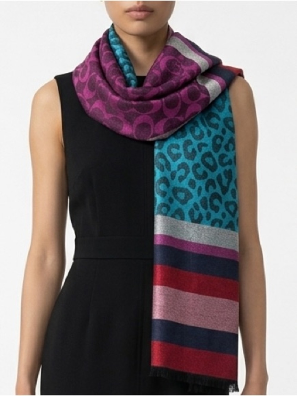 100% Pashmina Signature C Monogram Scarf